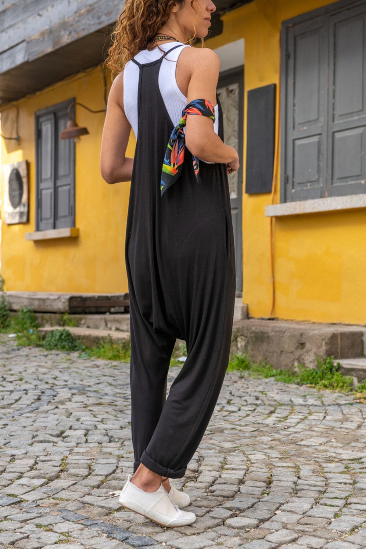 Black tank top jumpsuit 2025