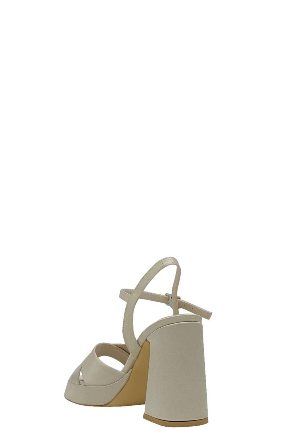 کفش مجلسی زنانه 015 3045 ساتن بژ اورجینال Moulin Shoes