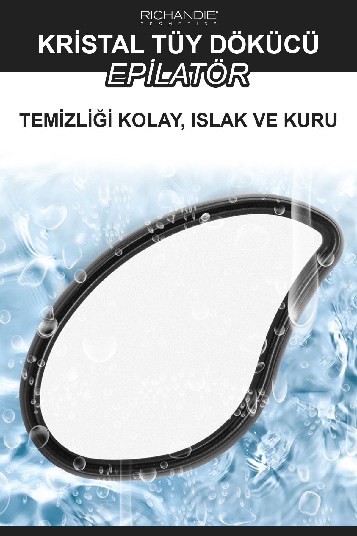 Kristal Tüy Dökücü Epilatör Siyah Crystal Eraser Epilasyon Aleti Tüy Silgisi Tüy Alıcı Fiziksel — R-TÜYDEPİ00SİYAH — تصویر 4 از 6