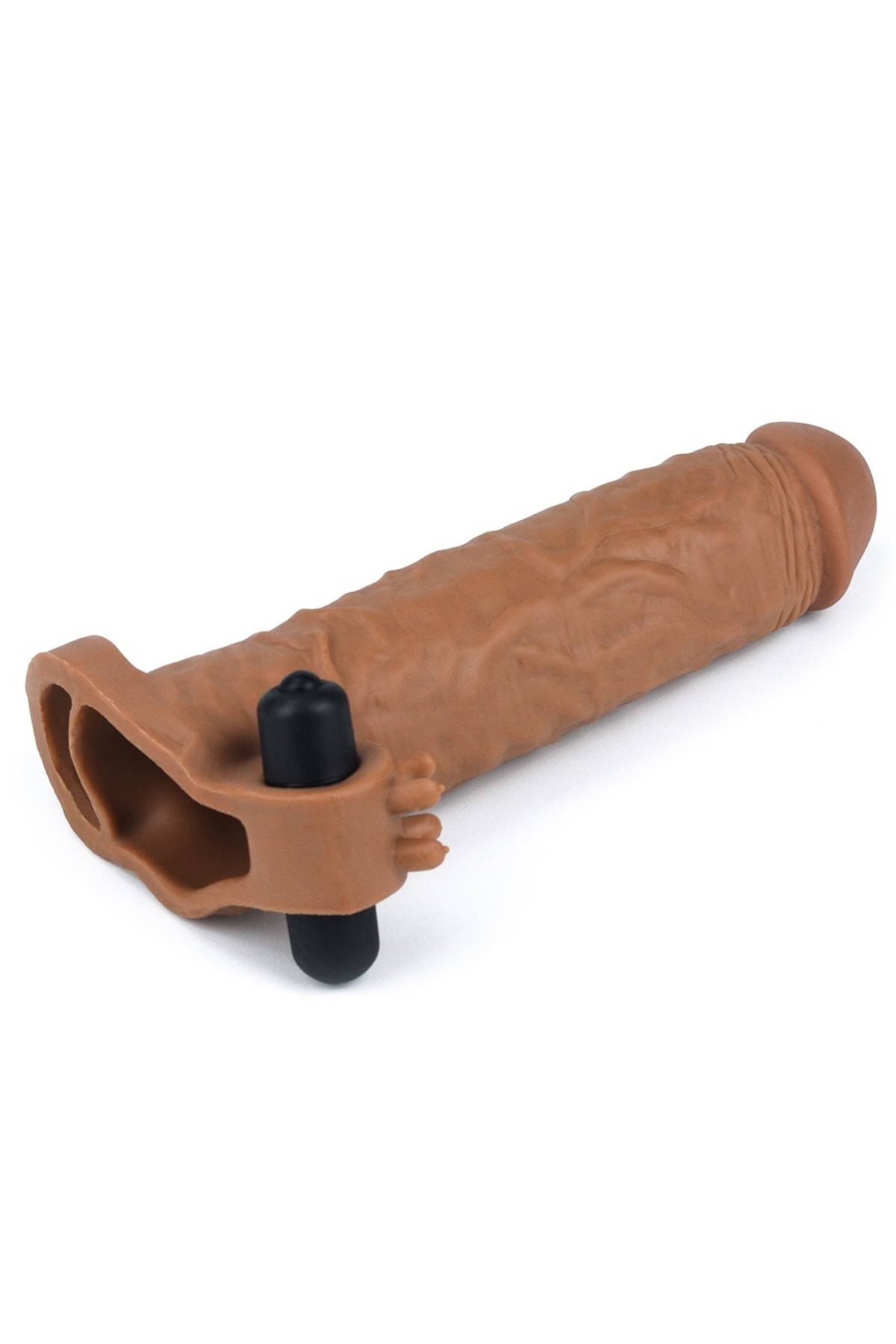 Realistik Titreşimli Melez Penis Kılıfı 19 Cm 3