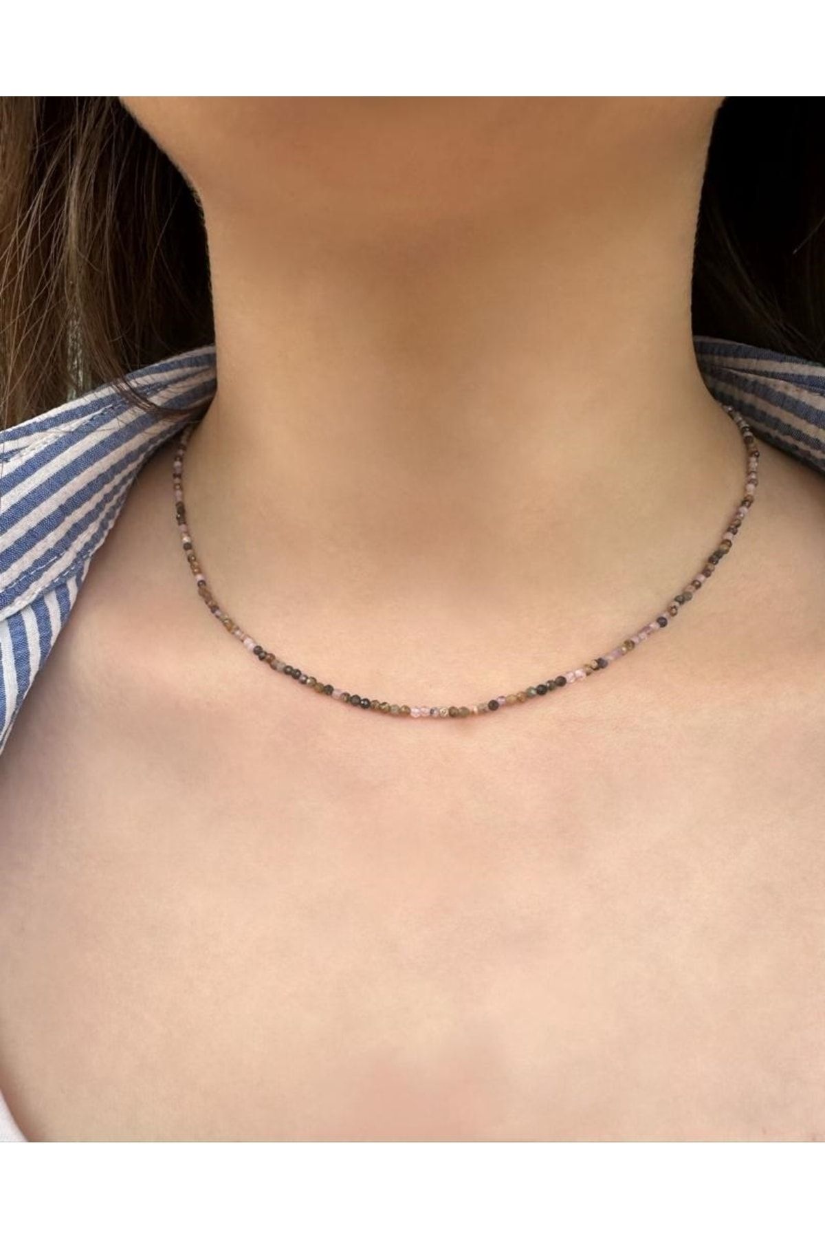 Asya Gems Necklace Purple Natural Stone