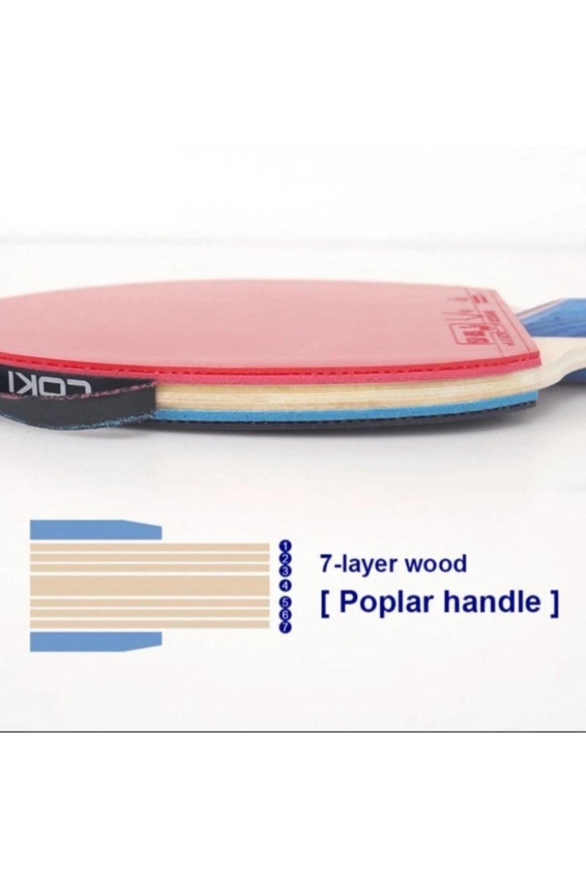 LOKİ-Wang Hao Table Tennis Racket and Cover Set - Double Ball Set 3