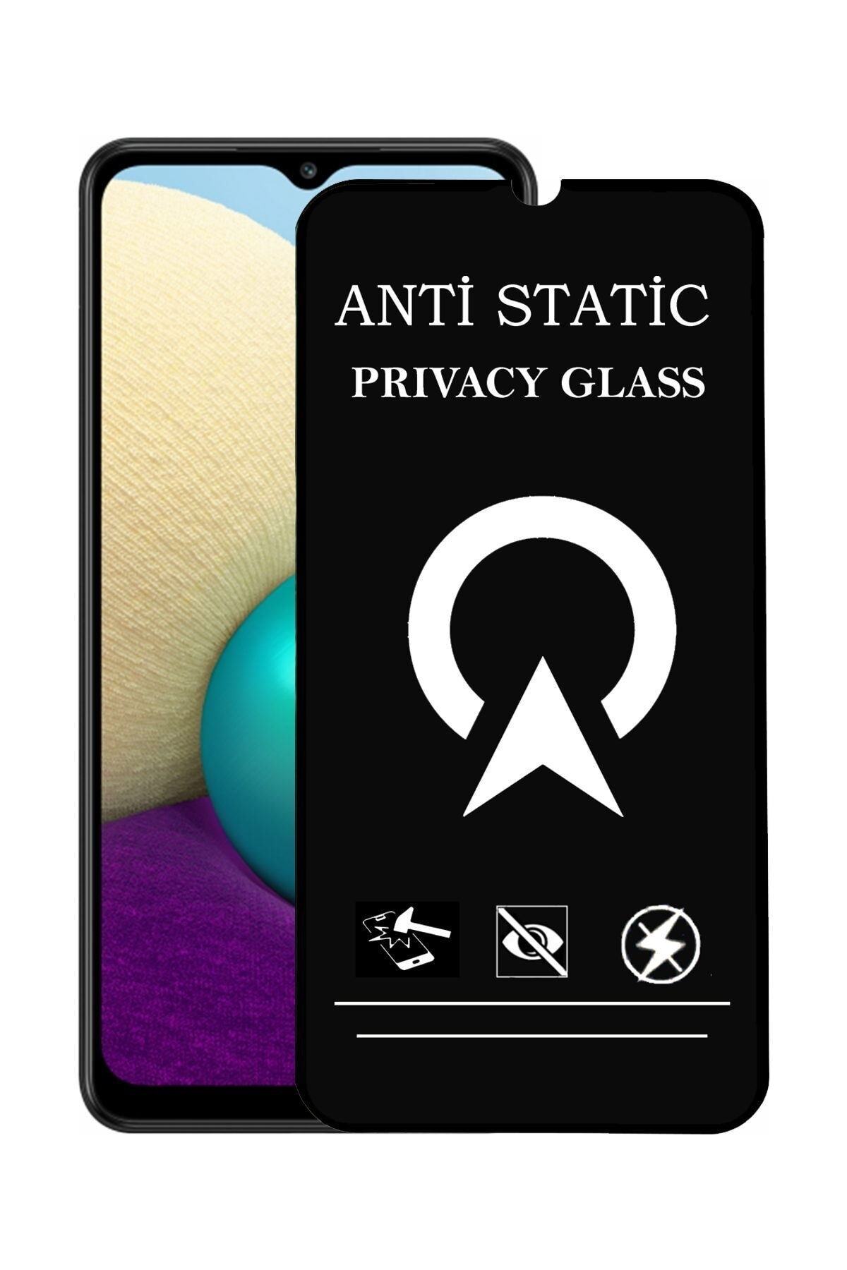 Samsung Galaxy A02 Tam Kaplayan Anti Statik Görünmez Safir Ekran Koruyucu Hayalet Cam