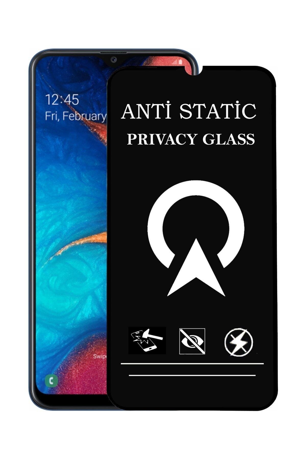 Samsung Galaxy A20 Tam Kaplayan Anti Statik Görünmez Safir Ekran Koruyucu Hayalet Cam