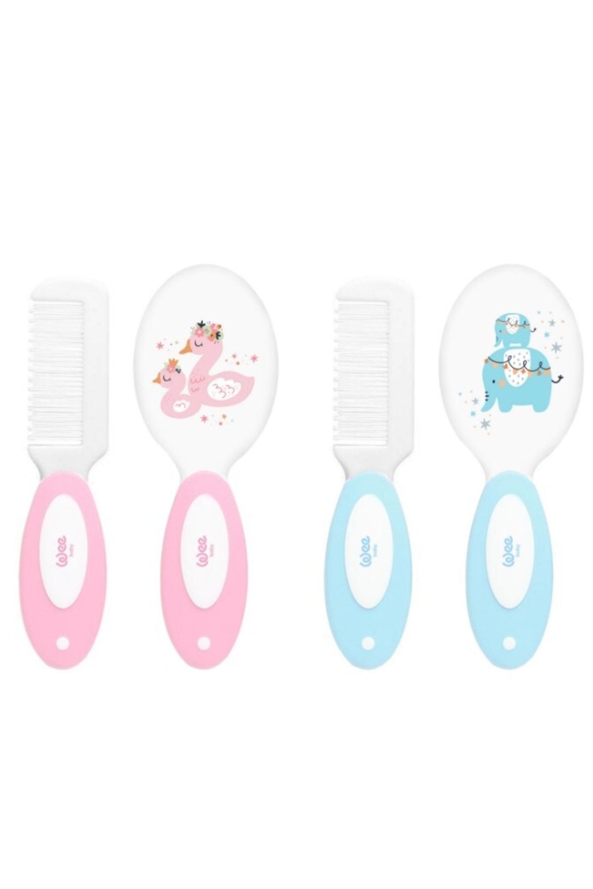 ست برس شانه ای وی 803 ست برس شانه ای نوزاد Wee Baby