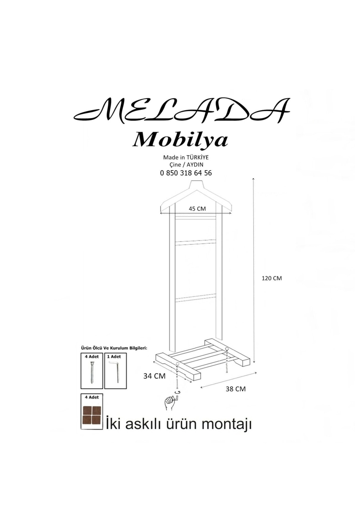 Mobilya Gürgen Tekli Dilsiz Uşak Siyah