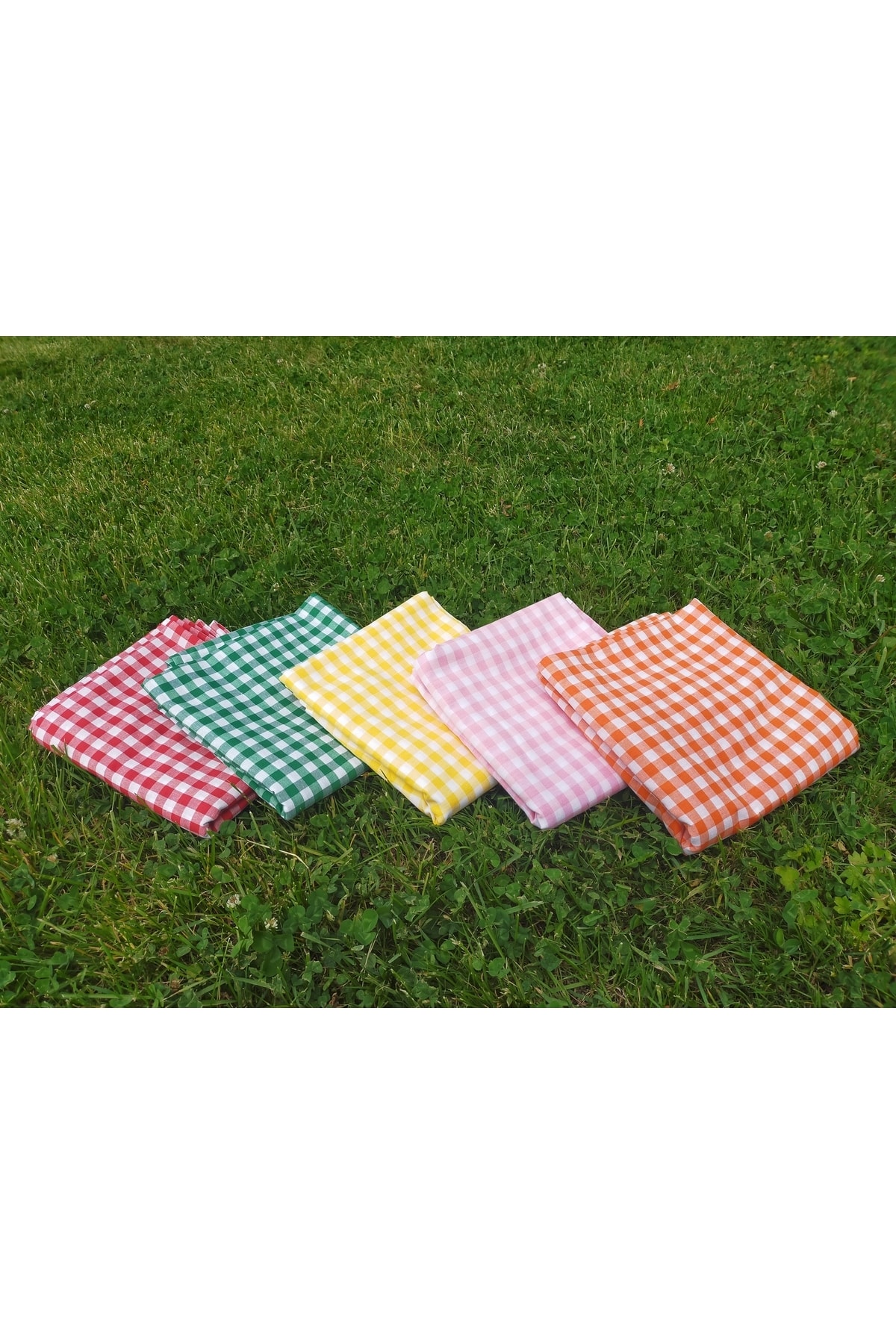 Sarı Pötikare Piknik Seti 5 Parça 6