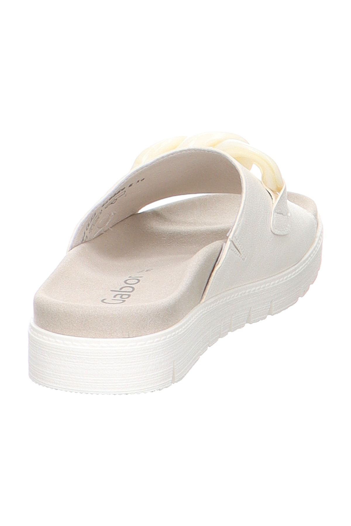 GABOR Sandalette Weiß Flacher Absatz YB7391