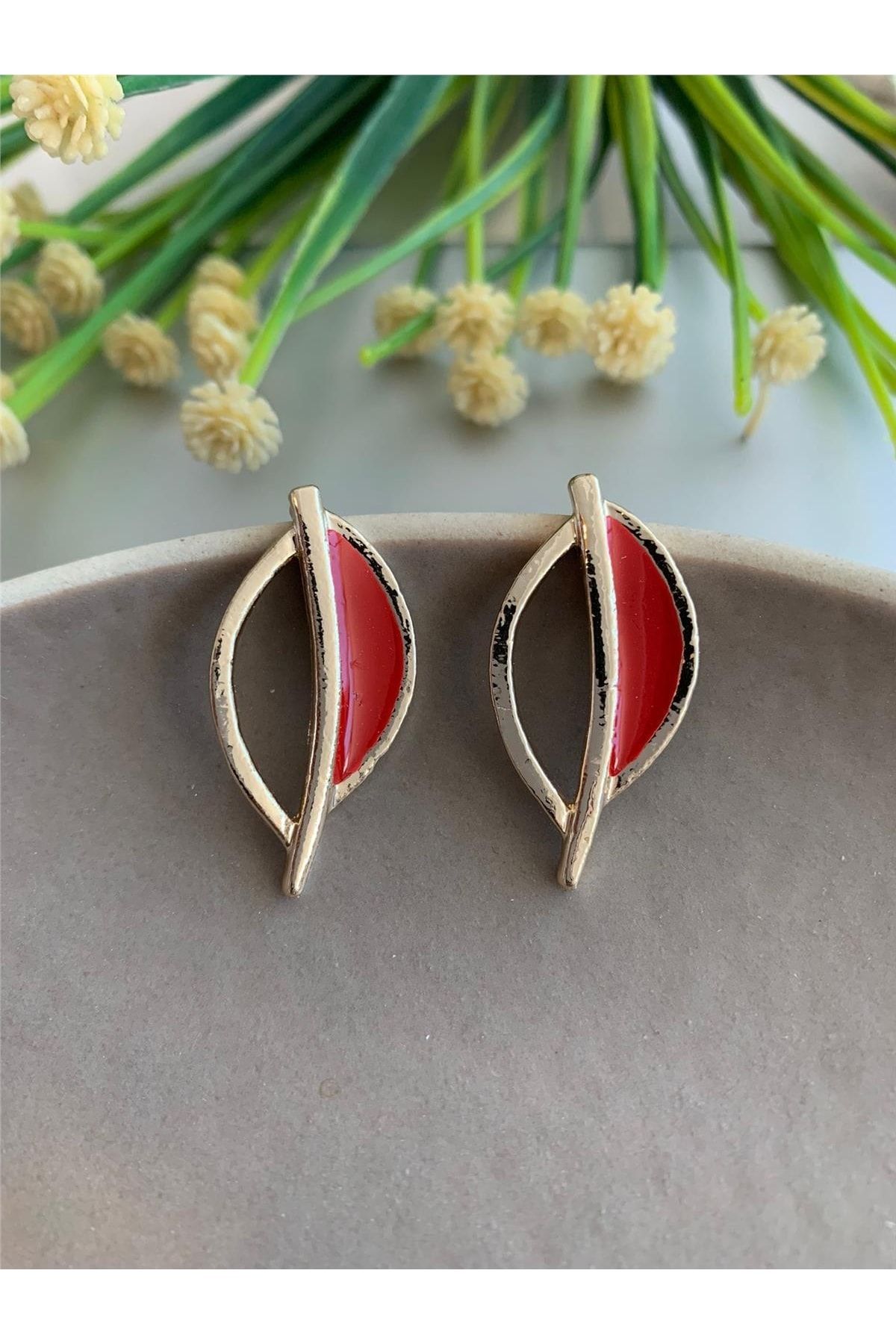 Red leaf deals earrings