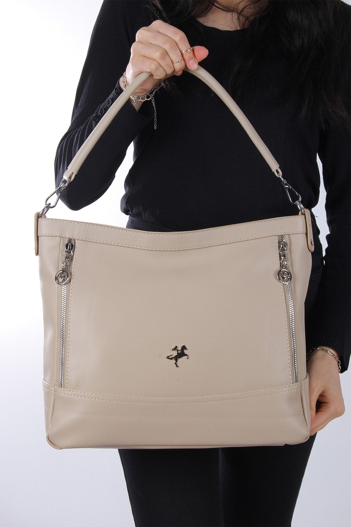 By Hakan-Nas Bag-1284 Dona Women's Shoulder Bag Handbag Sand 2