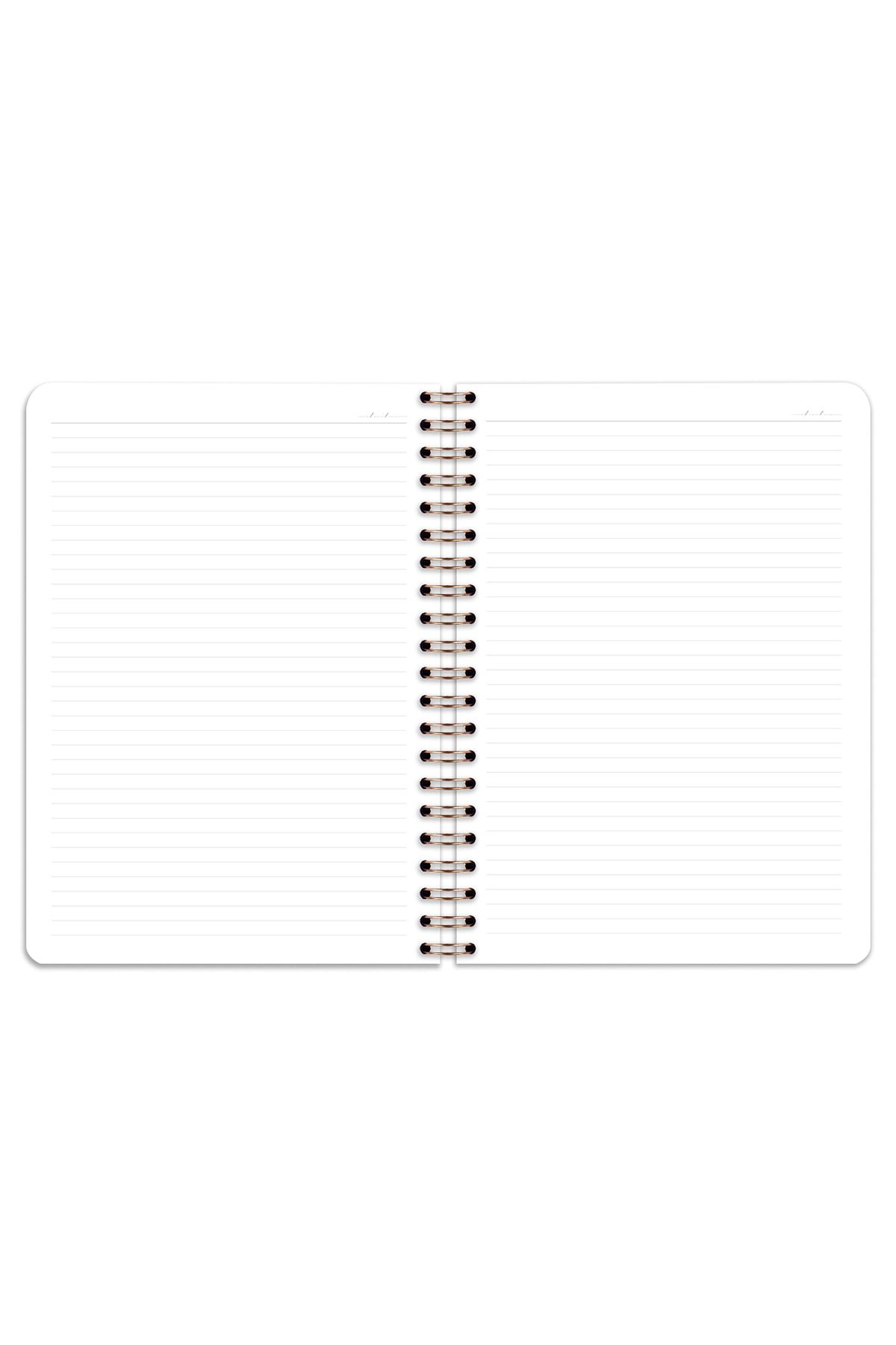Matt Notebook-دفتر ملاحظات ذو غلاف صلب حلزوني مرن مقاس 20 × 28 سم مقاس A4، مخطط باللون البيج 8