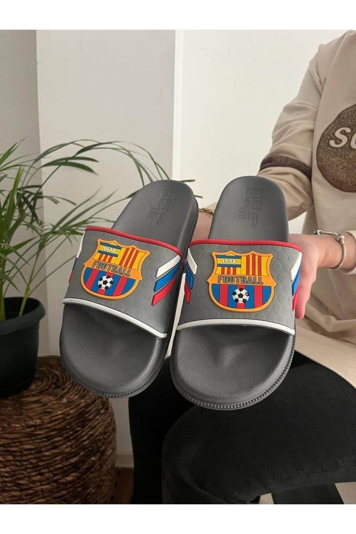 Football slippers hot sale
