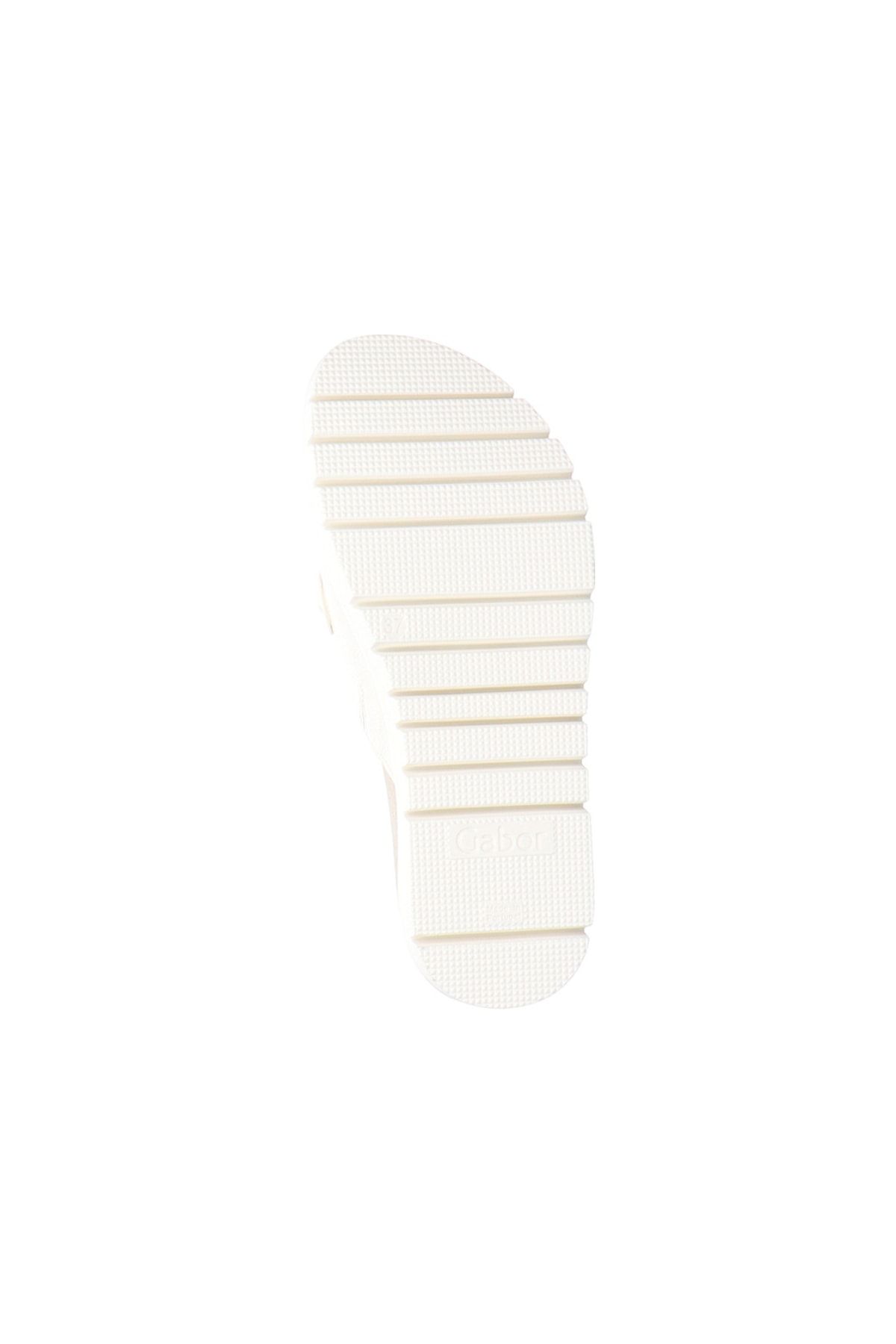 GABOR Sandalette Weiß Flacher Absatz YB7391