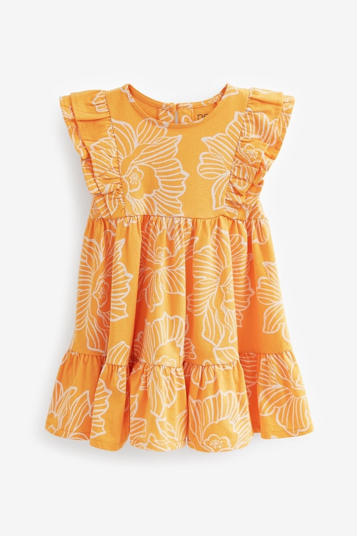 Next Baby لباس گلدار نارنجی 100% نخی