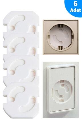 Baby Lock 6 Adet Otomatik Priz Kapağı, Priz Koruyucu Emniyet Kilidi Çocuk Güv...
