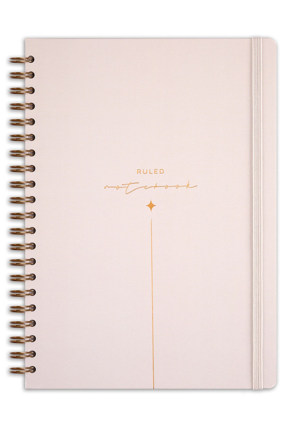 Matt Notebook-دفتر ملاحظات ذو غلاف صلب حلزوني مرن مقاس 20 × 28 سم مقاس A4، مخطط باللون البيج 5