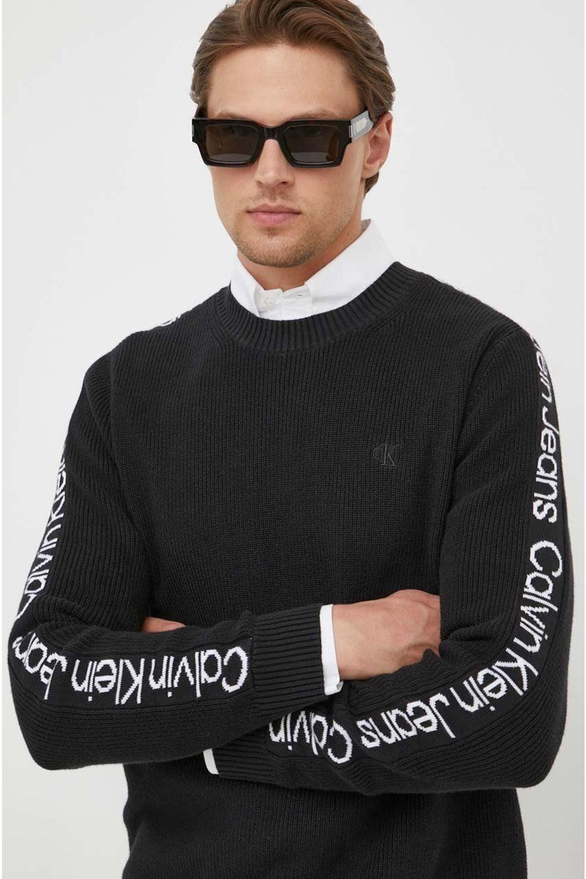 Calvin Klein Logo Tape Cn Sweater Trendyol