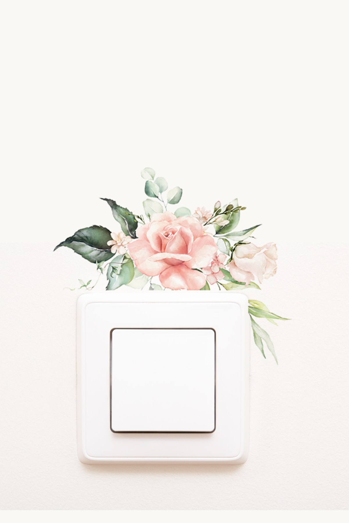 Sim Tasarım - Priz - Çiçekler Ve Kuşlar Suluboya Oda Süsleme Ve Priz Dekorasyon Sticker fotoğrafı 3 (önizleme)