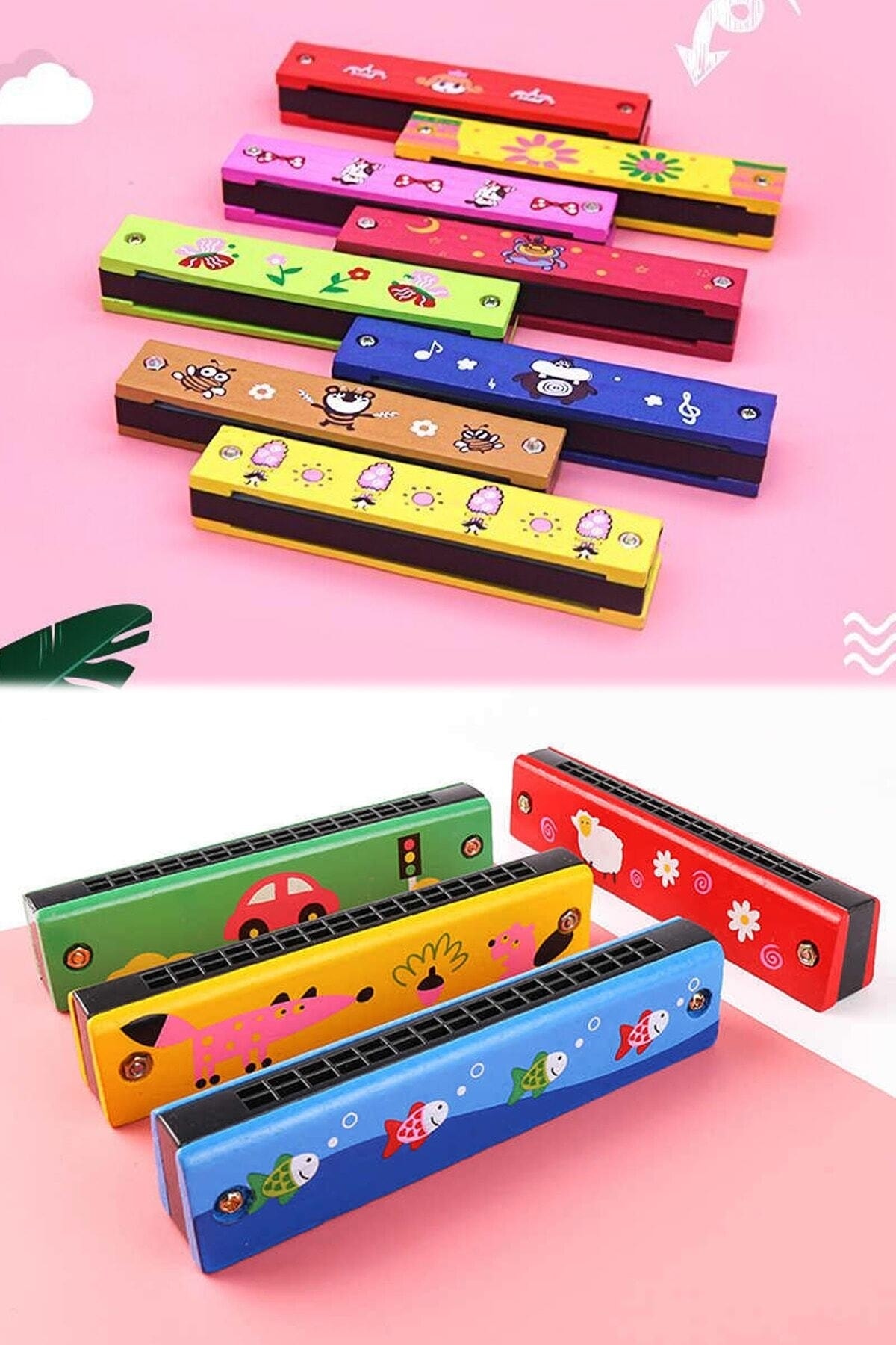 devtoptan Ahşap Mızıka Nefes Egzersizi Çocuk Müzik Aleti