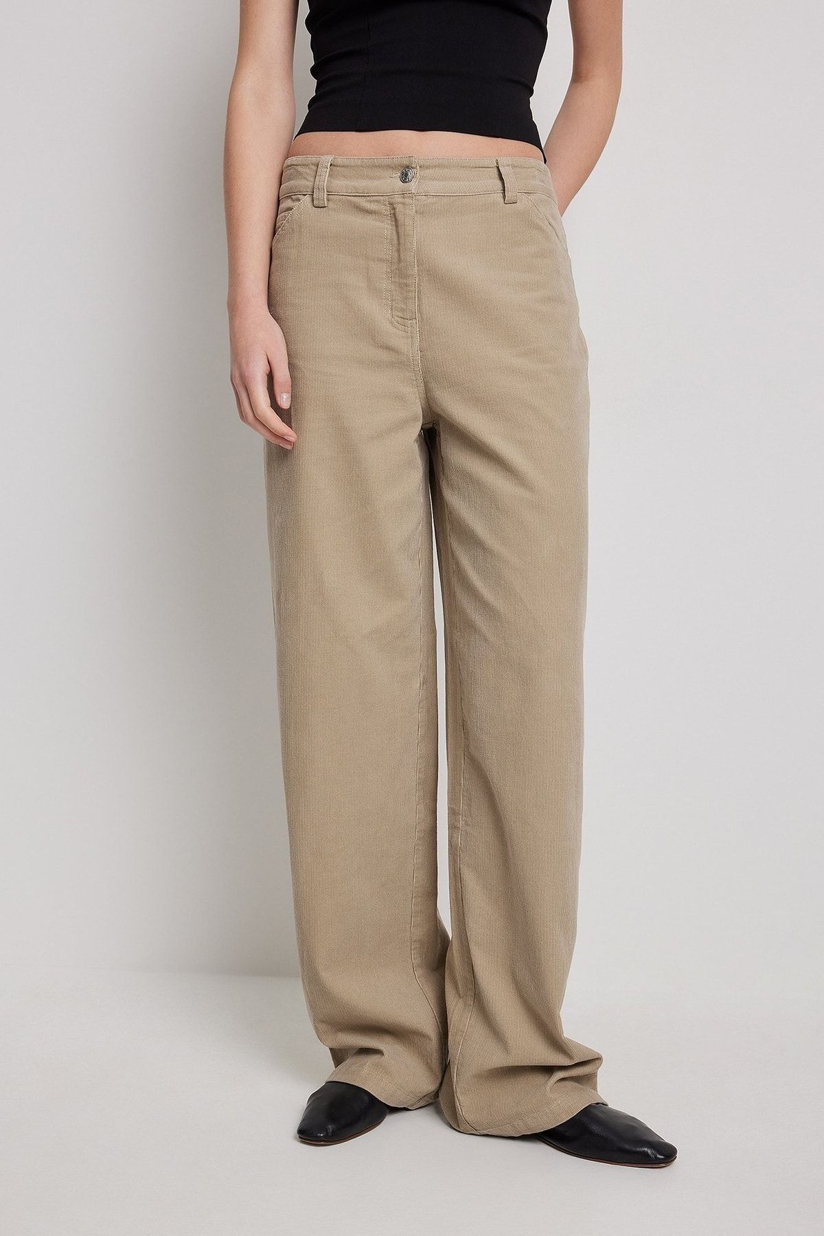 NA-KD Hose Beige Wide Leg FN5441