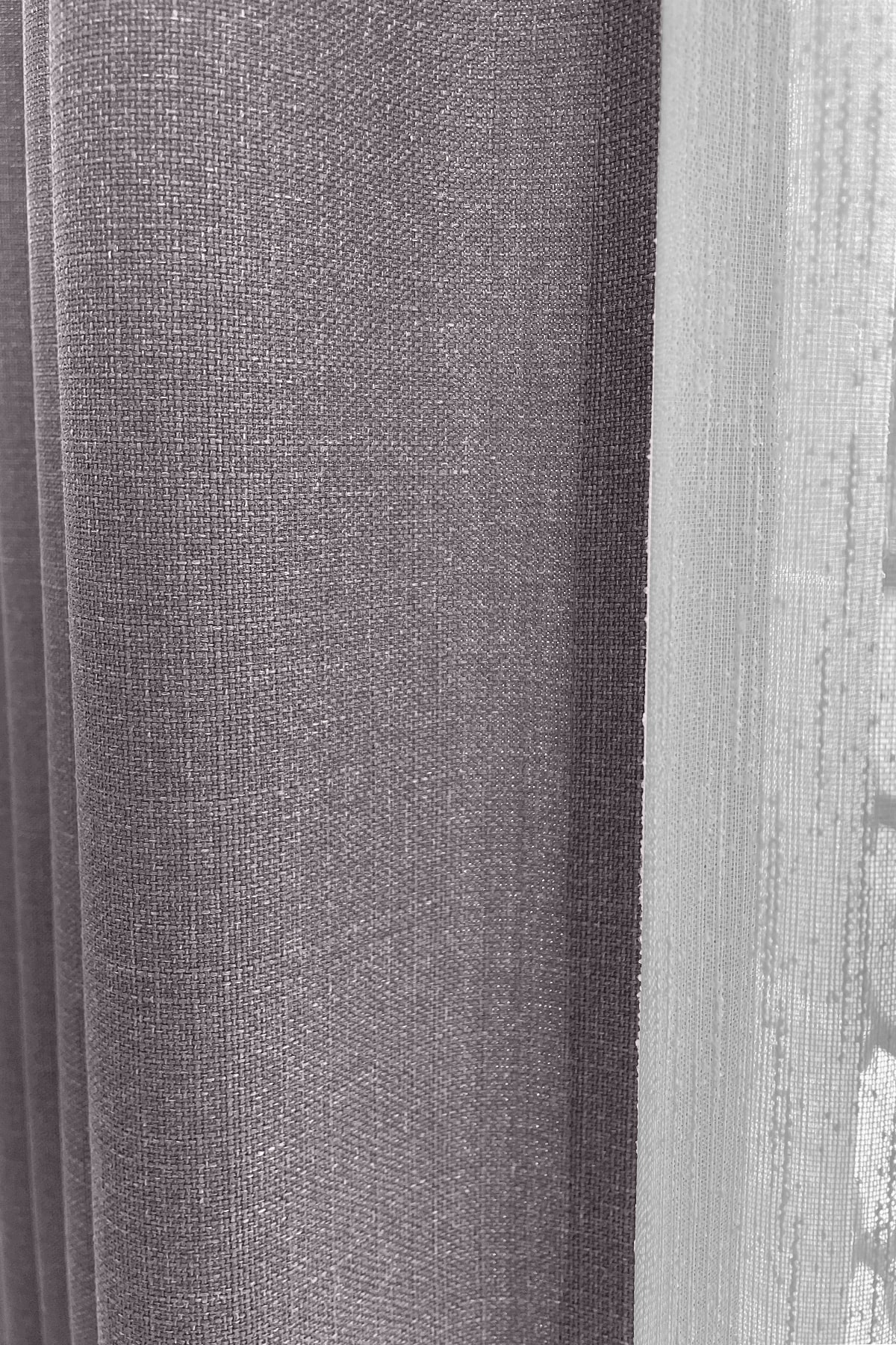 Alaska Linen Backdrop Curtain Light Gray Single Wing Without Piles