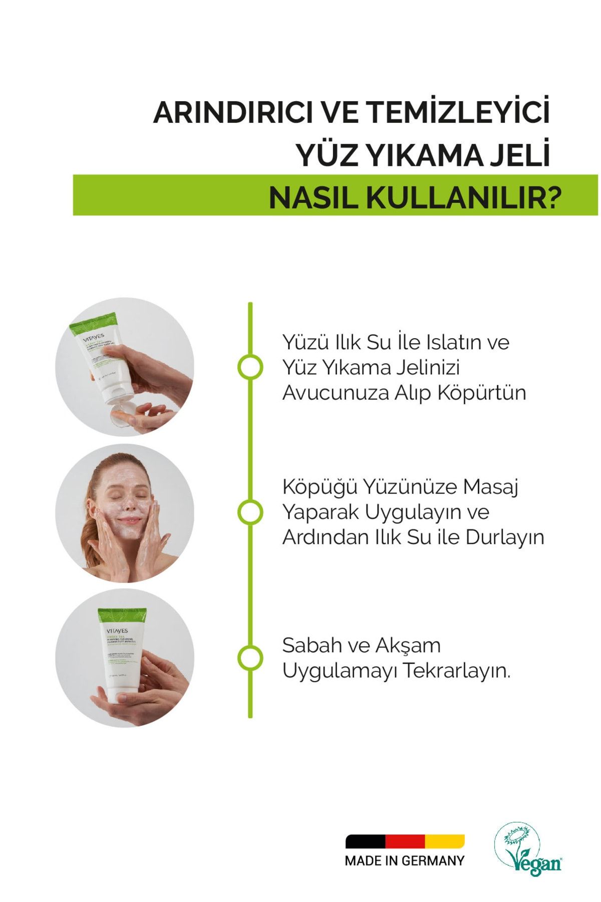 ست مراقبت پوست پاکسازی صورت تمیز کردن و کیسه ای رینگ بنفش ضد سرمی منطقه آب VITAYES