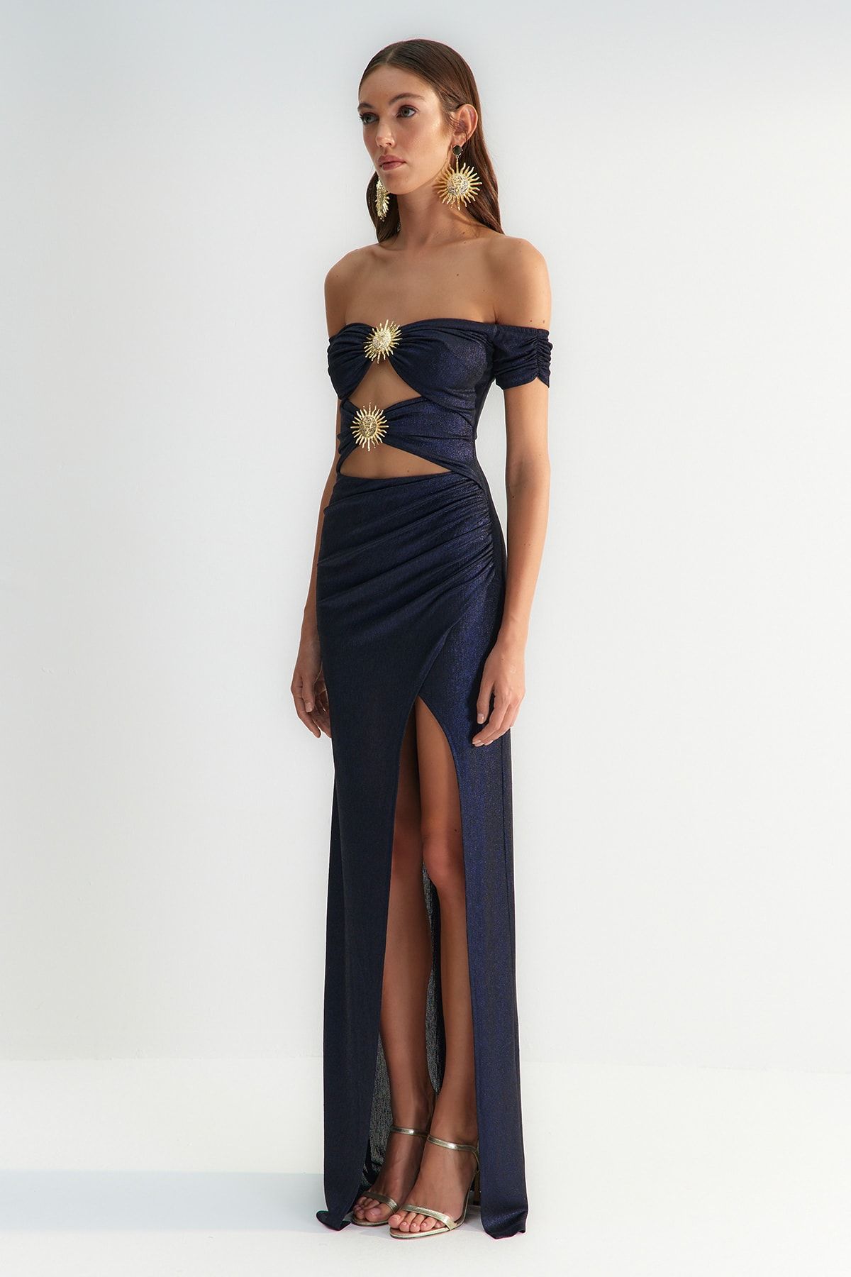 Dark navy formal dress sales