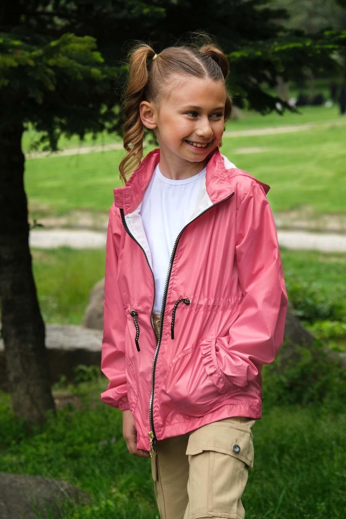 Pina Kids Girl s Raincoat Hooded Waterproof 5 14 Years