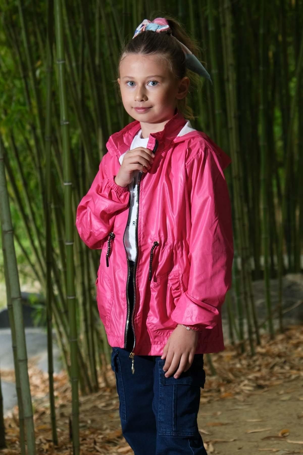 Pina Kids Girl s Raincoat Hooded Waterproof 5 14 Years Trendyol