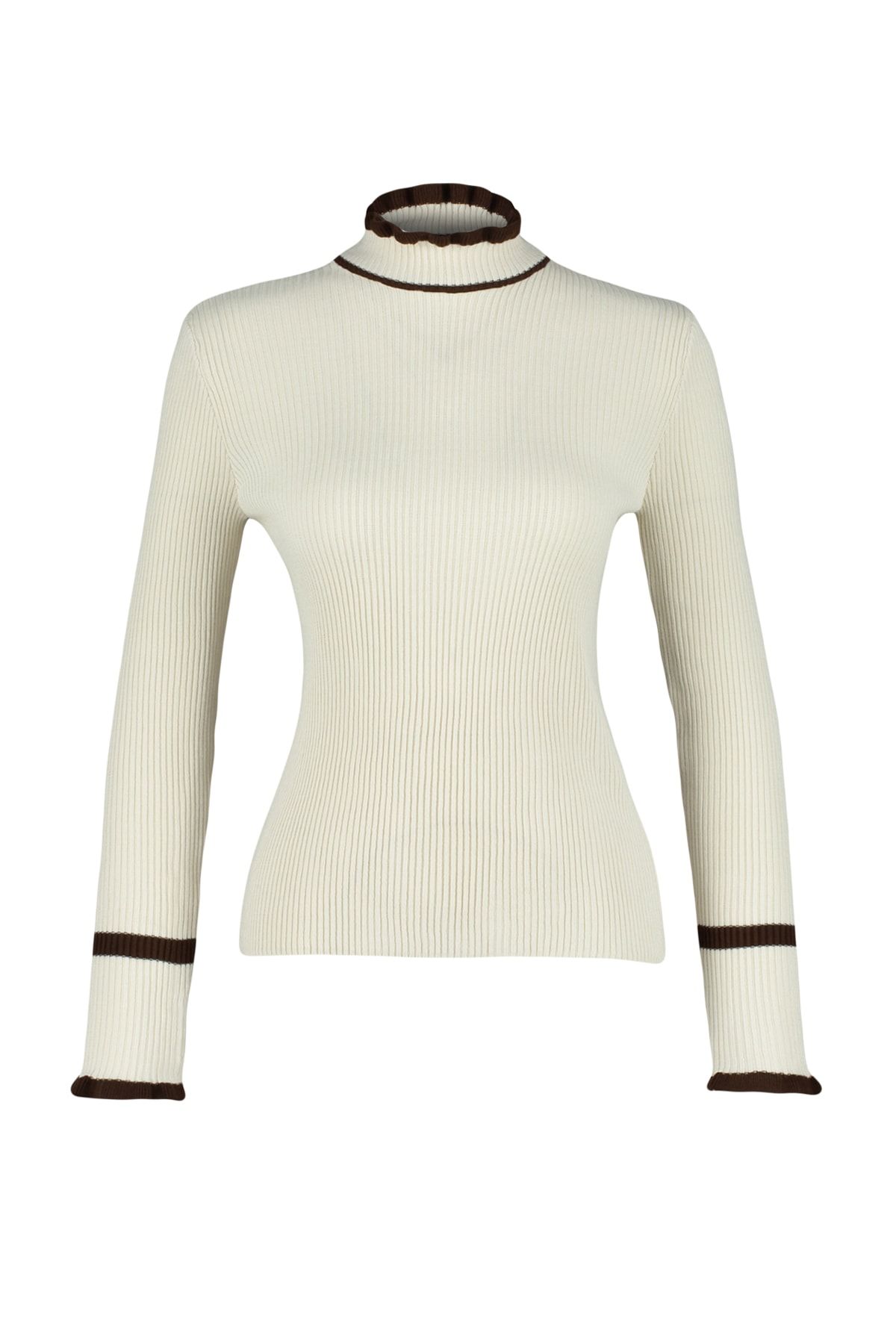 Trendyol Collection-Пуловер от трикотаж с каменни цветове TWOAW22KZ1250 5