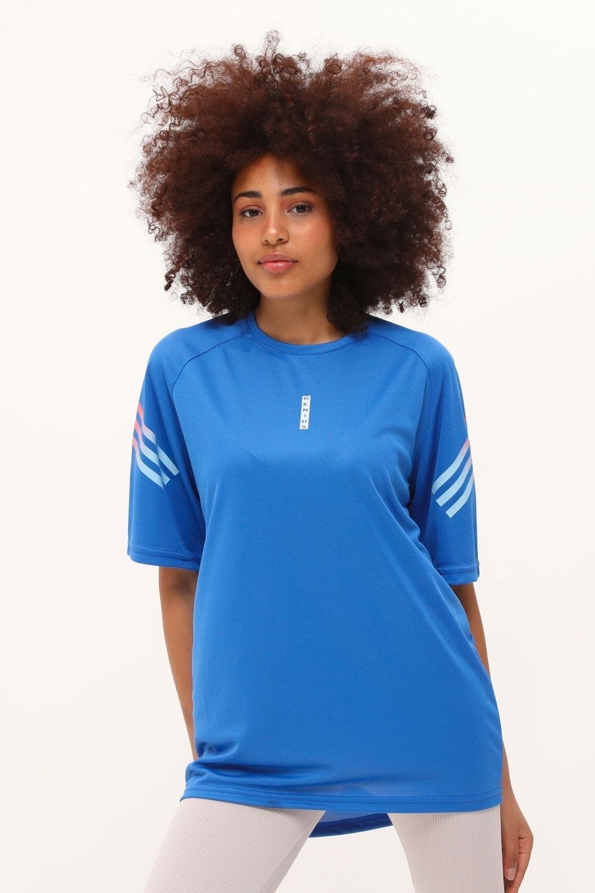 GENIUS STORE Magazin Tricou Sport Damă Printed Fitness, Training Fit Femeie - S
