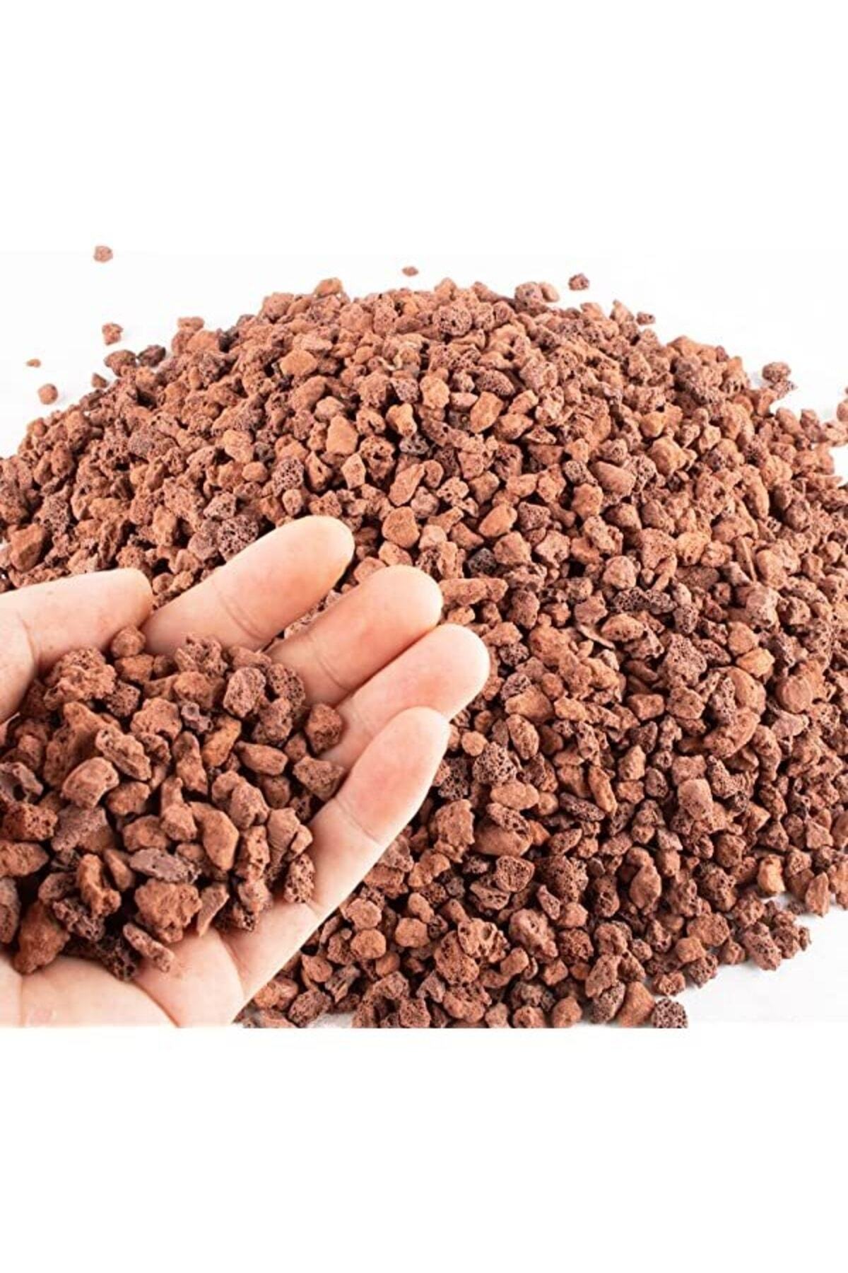 Volkanik Cürüf Ponza 8 Kg Lav Kırığı 3-8 Mm Kırmızı Pomza Taşı 2