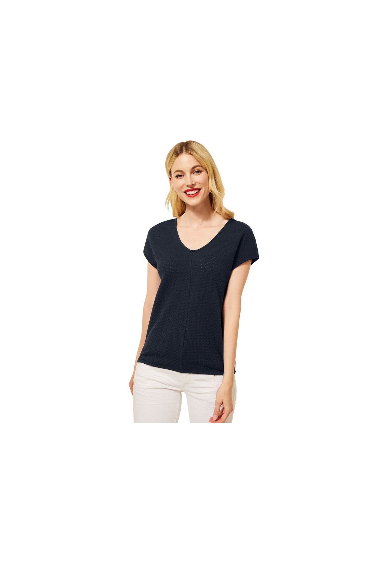 Street One T-Shirt Blau Regular Fit Fast ausverkauft