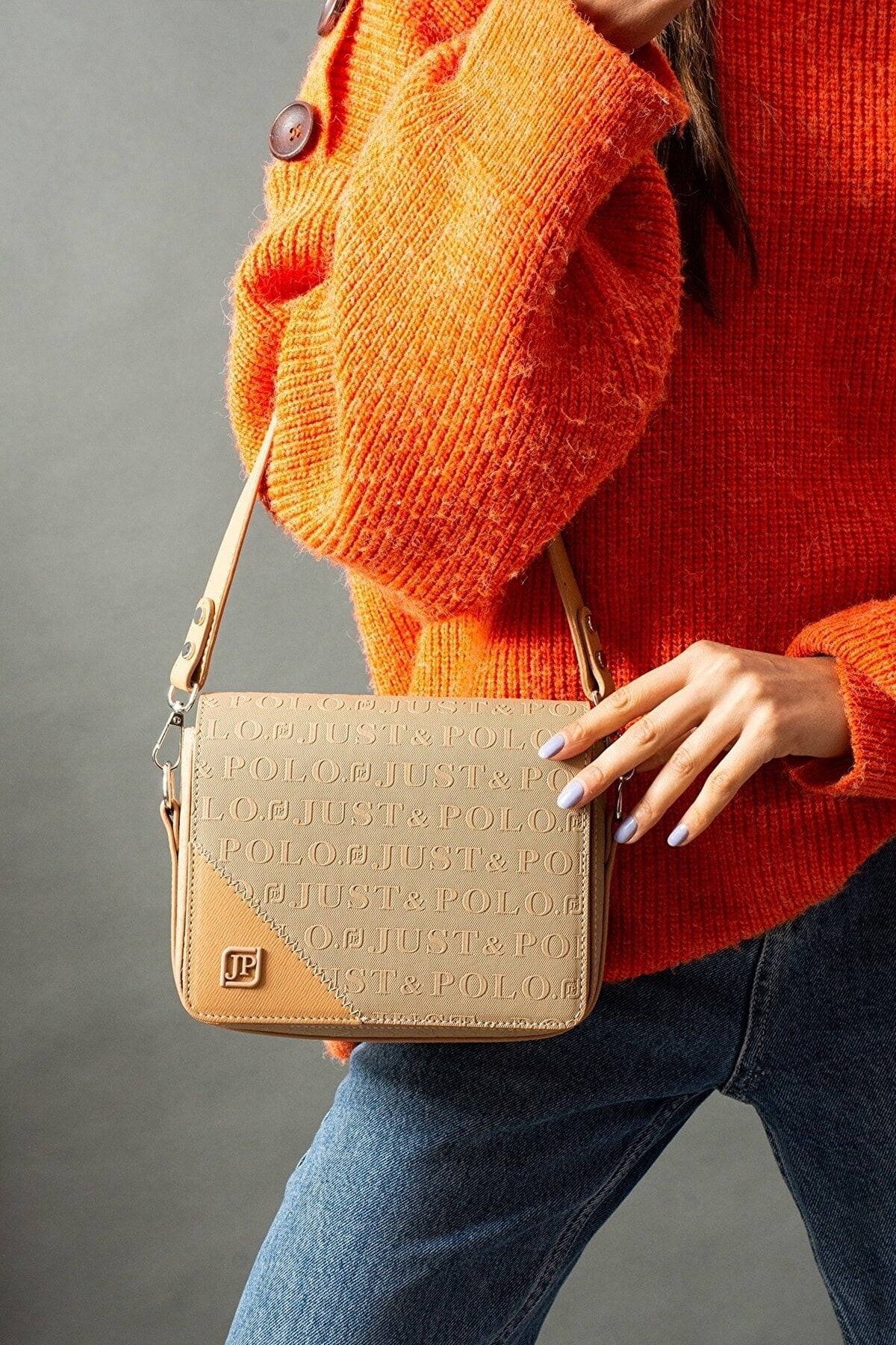 Perforated shop crossbody bag