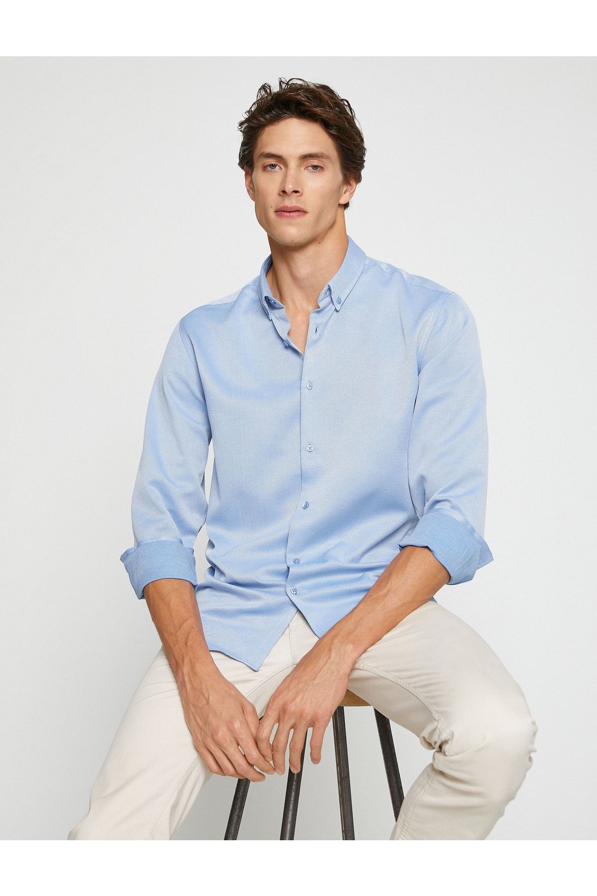 Koton Hemd Blau Relaxed Fit
