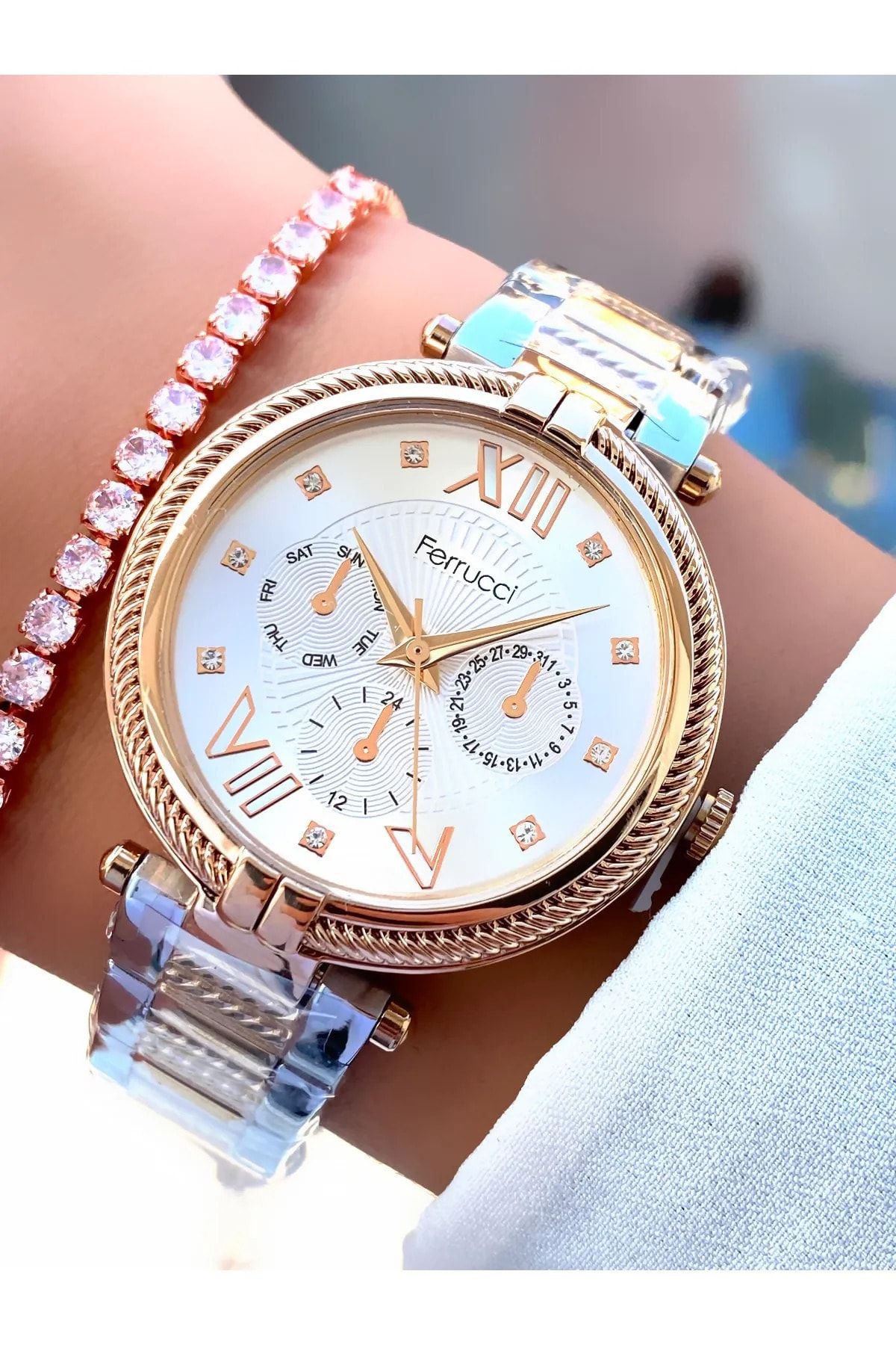 Ferrucci Original New Season Steel Elegant Stylish Watch Bracelet with Gift
