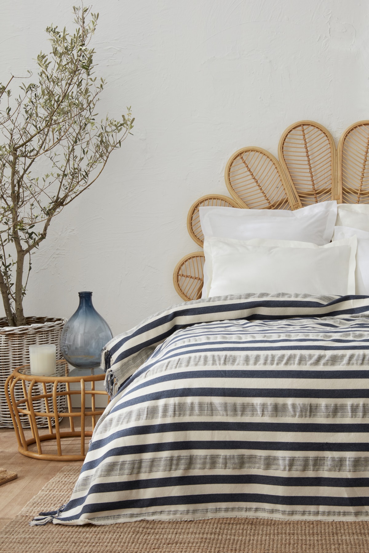 Karaca Home Roller Çift Kişilik Yatak Örtüsü Indigo