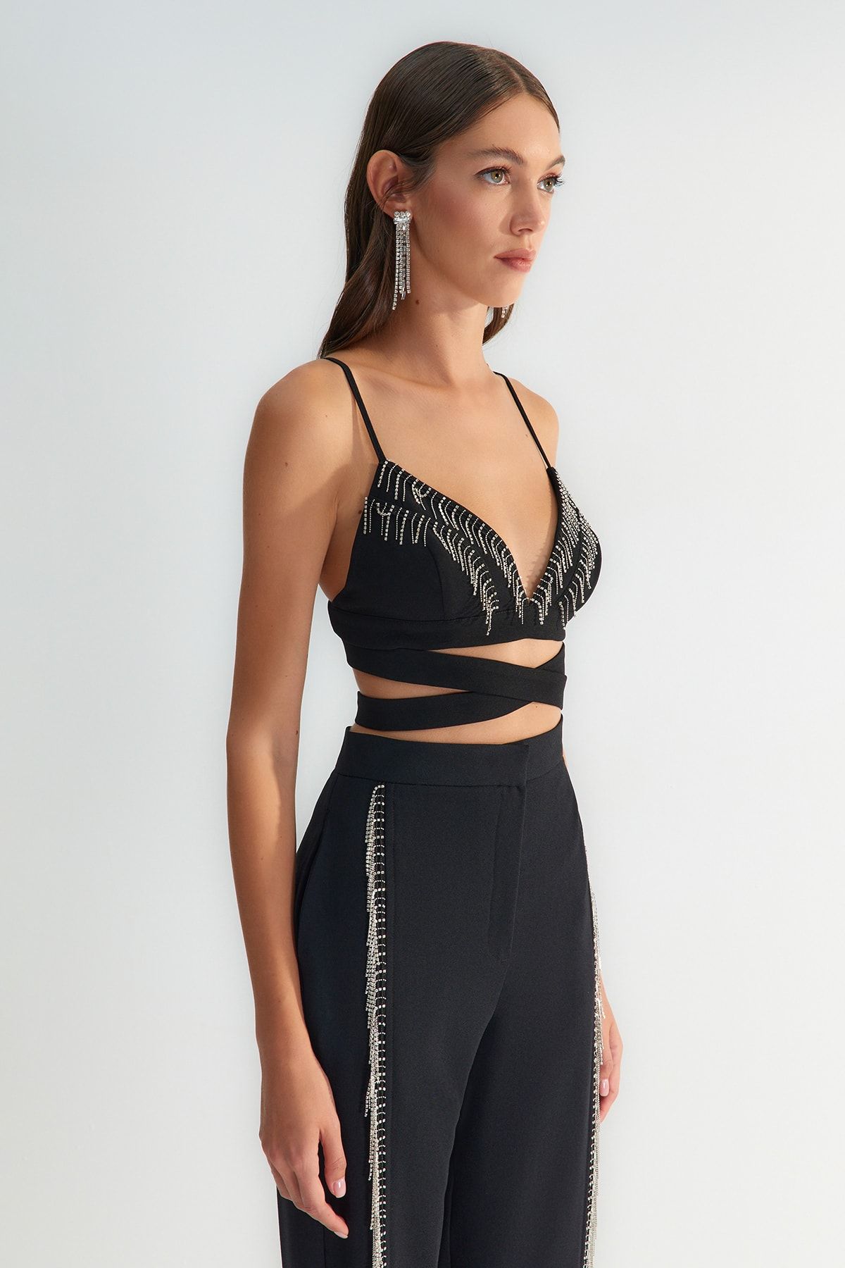 Trendyol Collection-X Zeynep Tosun Black Stone příslušenství Bustier TCLSS23BS00015 4