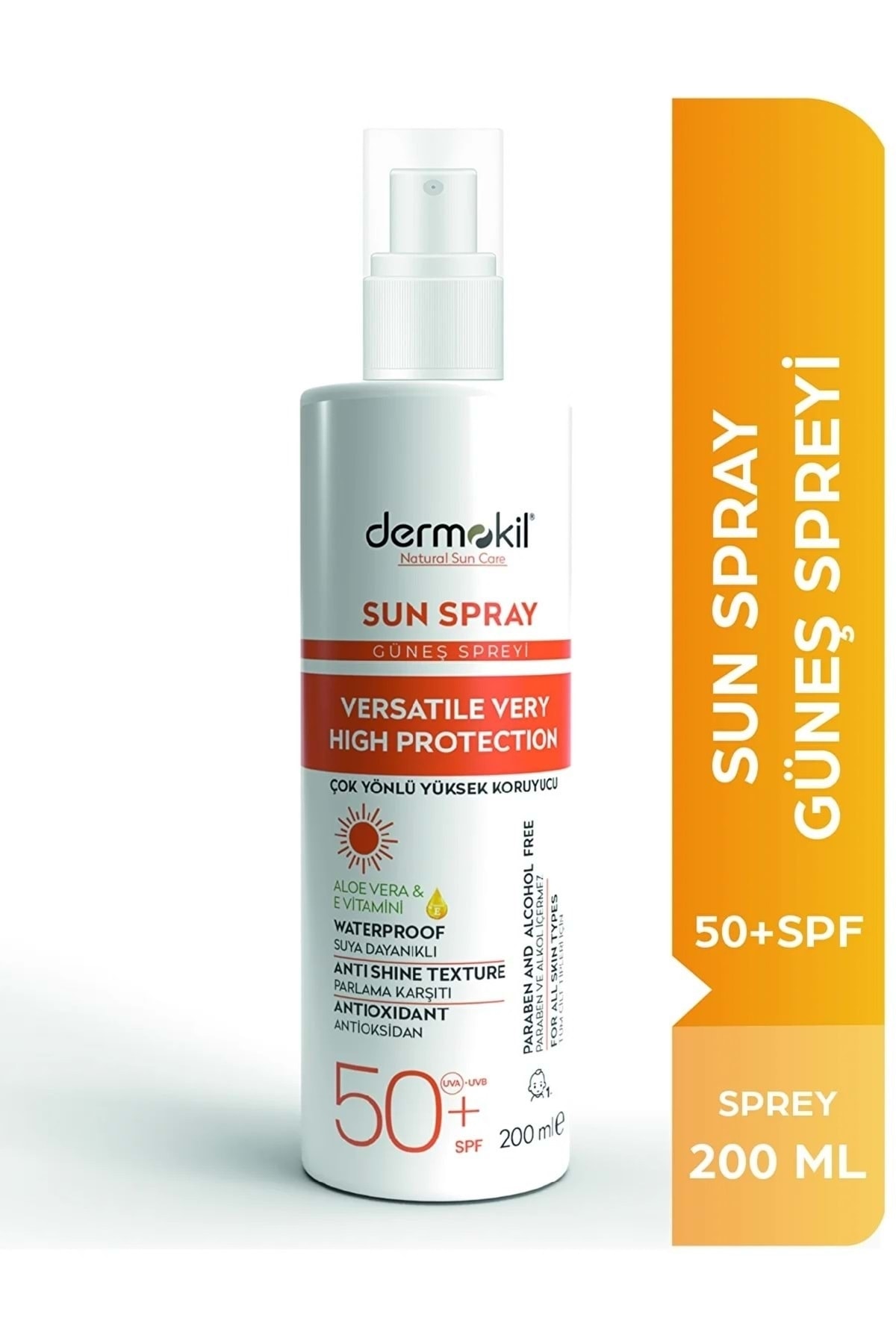 Dermokil Sun Spreyçok Yönlü Yüksek Koruyucu Güneş Spreyi 50 Spf 200 Ml Fiyatı, Yorumları Trendyol