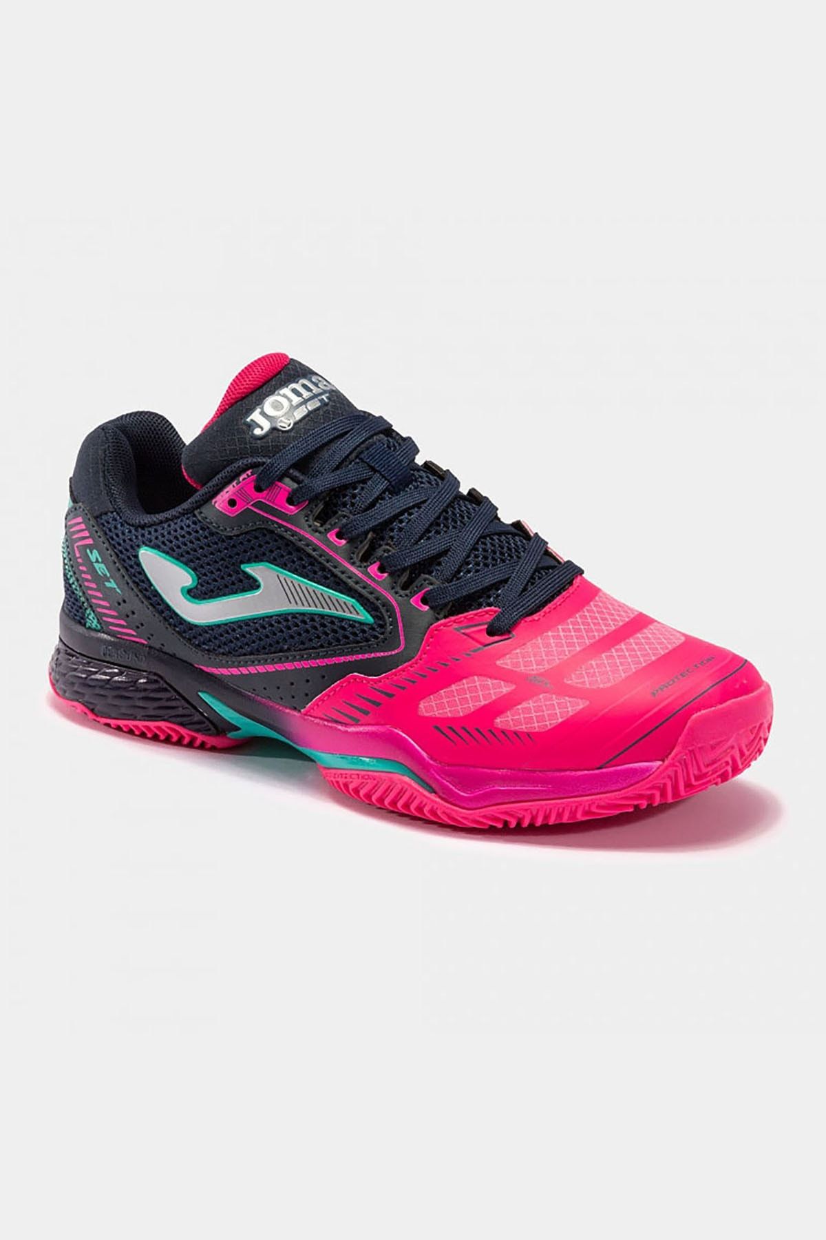 کفش دو و تمرین صورتی زنانه تنیس T.SET LADY 2203 Joma