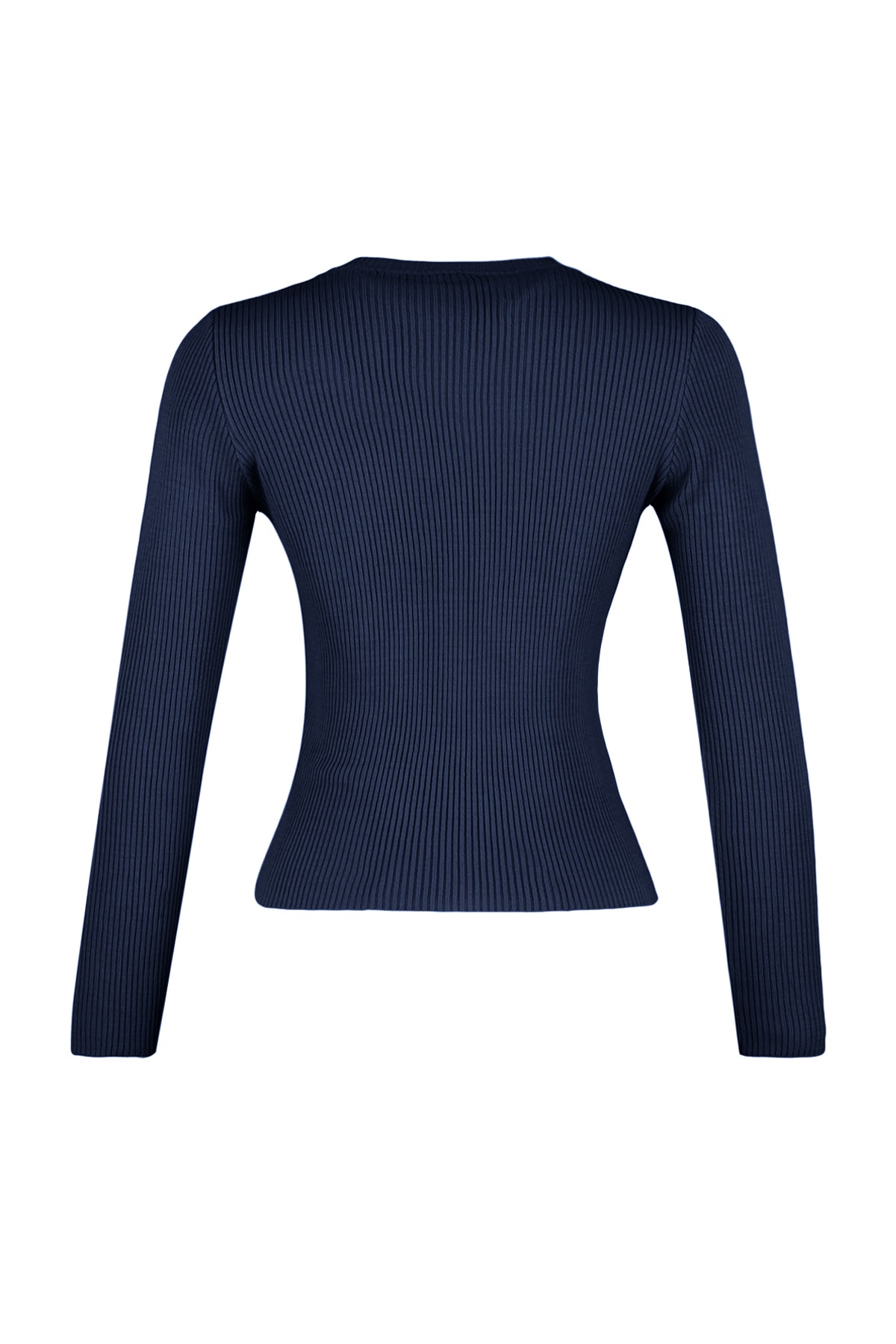 Trendyolmilla  Lacivert Basic Fitilli Triko Kazak TWOAW22KZ1708 - Görsel 8