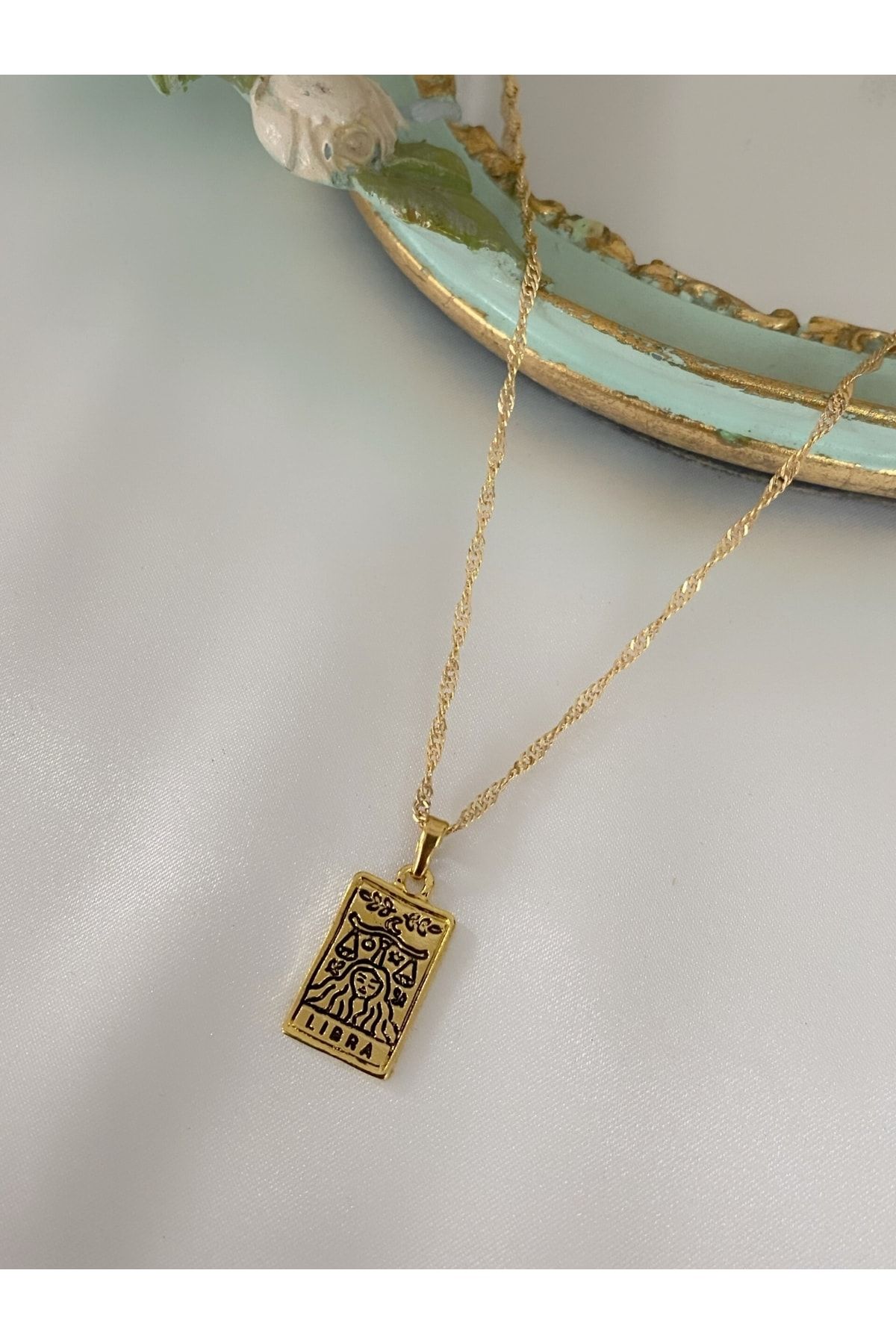 Asia by Leuvoi Gold Plated Libra Necklace Libra Trendyol