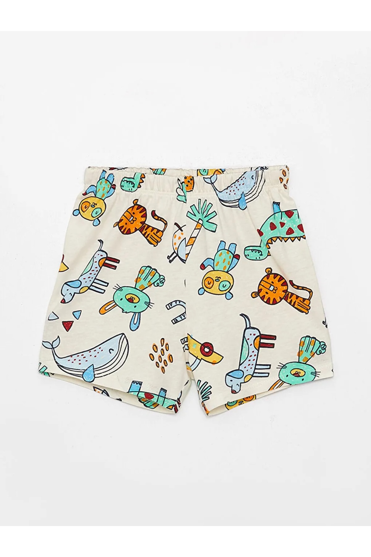 LC Waikiki Polo Yaka Kısa Kollu Desenli Erkek Bebek Pijama Takımı fotoğrafı 3 (önizleme)
