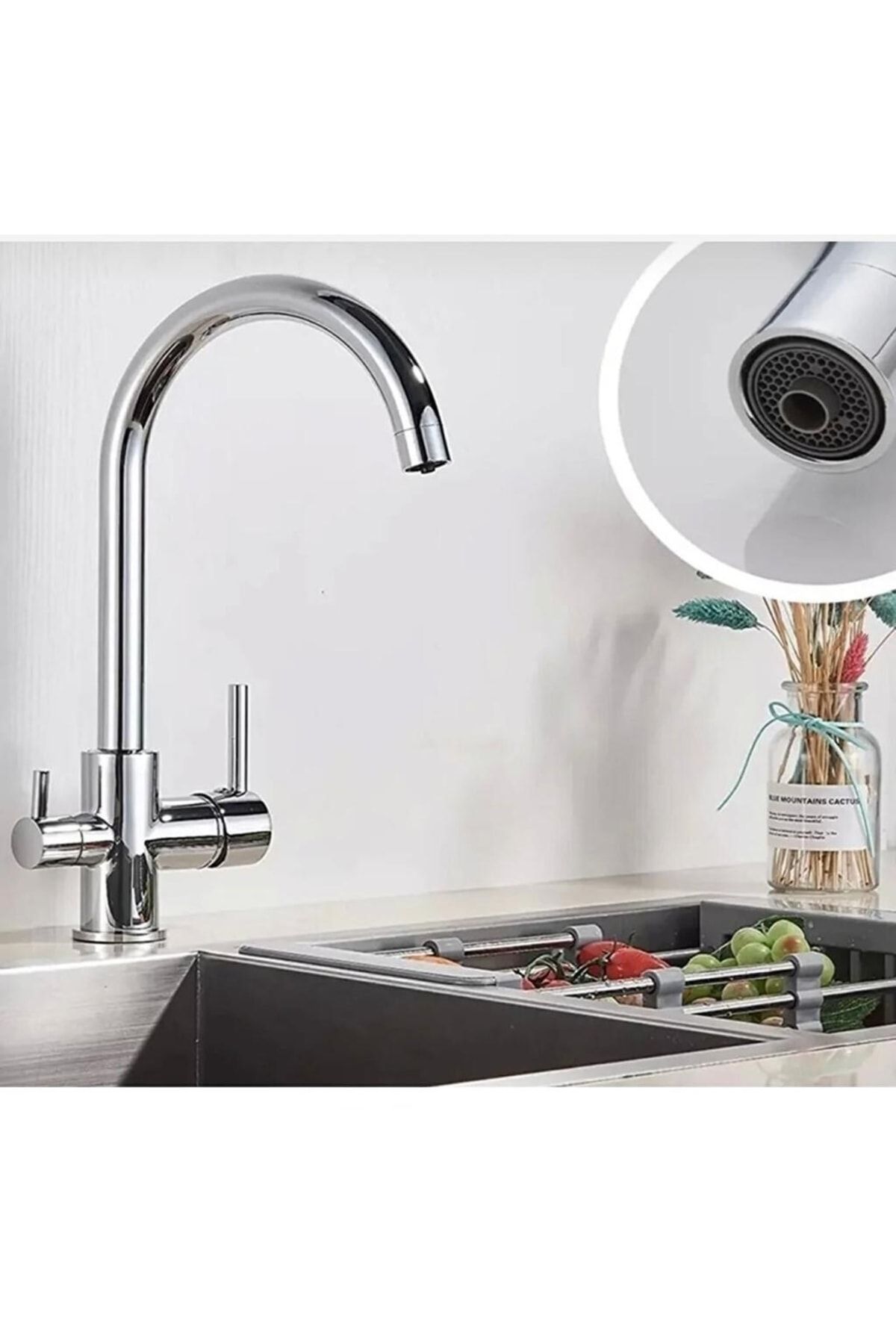 MOONSHOP-Purified Luxury 3 Way Chrome Cane Kitchen Sink Faucet 1