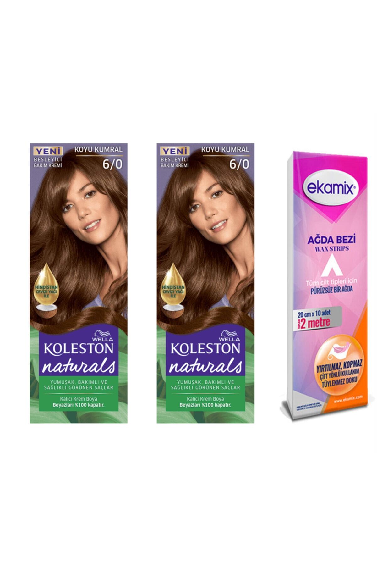 ولا رنگ موی طبیعی شماره ۶-۰ قهوه‌ای تیره، ۲ عدد