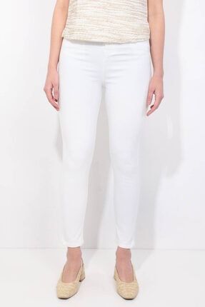 Kadın Beyaz Slim Fit Jean Pantolon W20-598