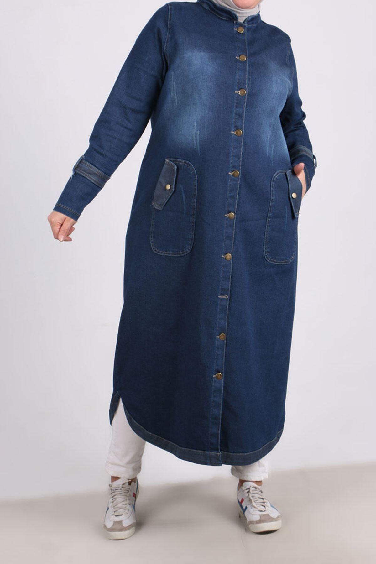 eslamood 3092 1 buyuk beden kot kap koyu mavi fiyati yorumlari trendyol