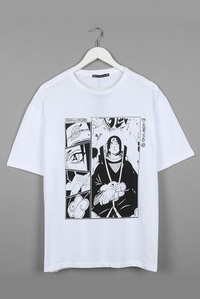 Itachi Uchida Anime Baskılı Beyaz Unisex Tshirt 816E0534