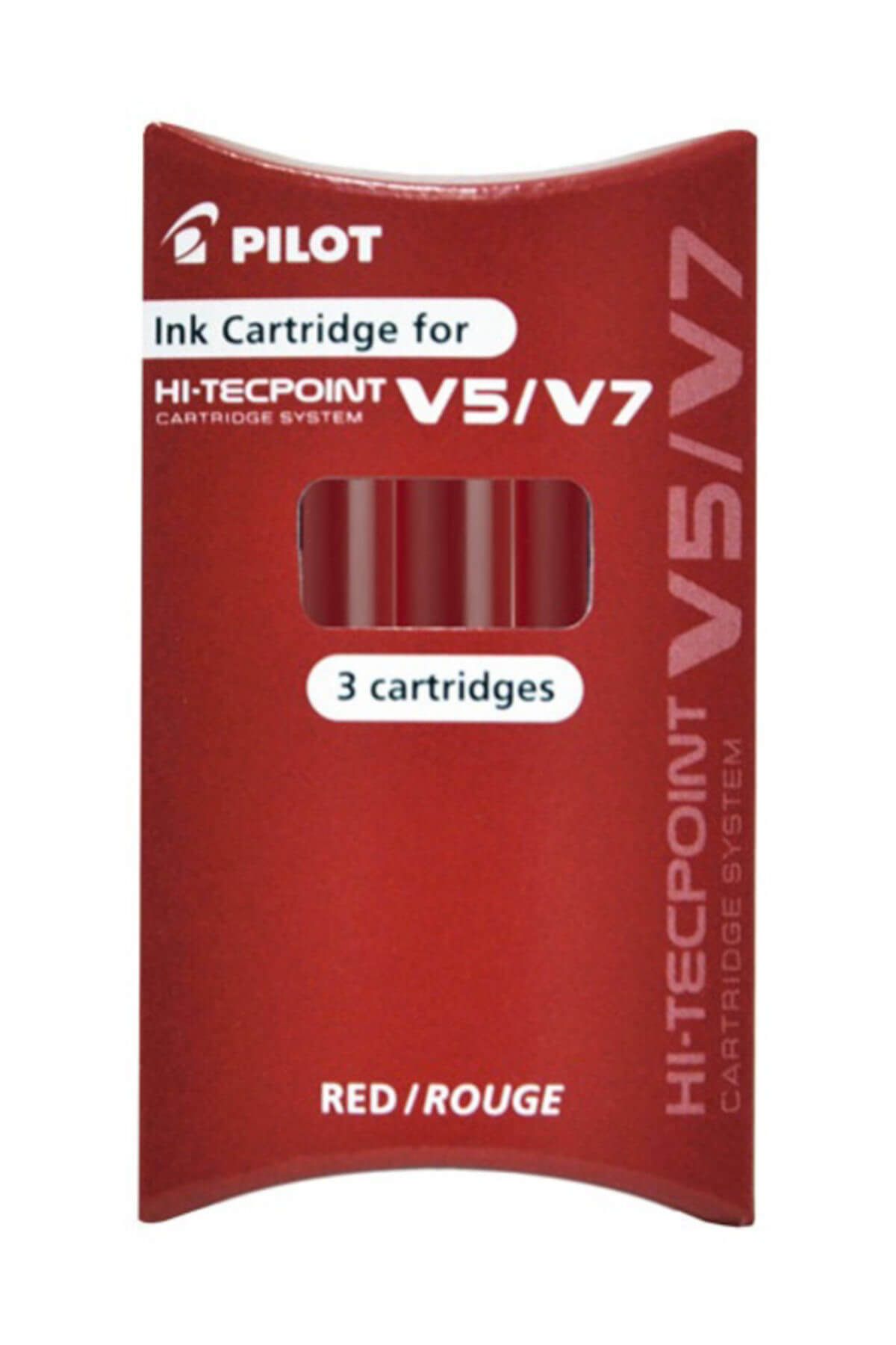 Pilot-V7 Hi-Tecpoint - Red 3-Piece CV7 Refill Set 1