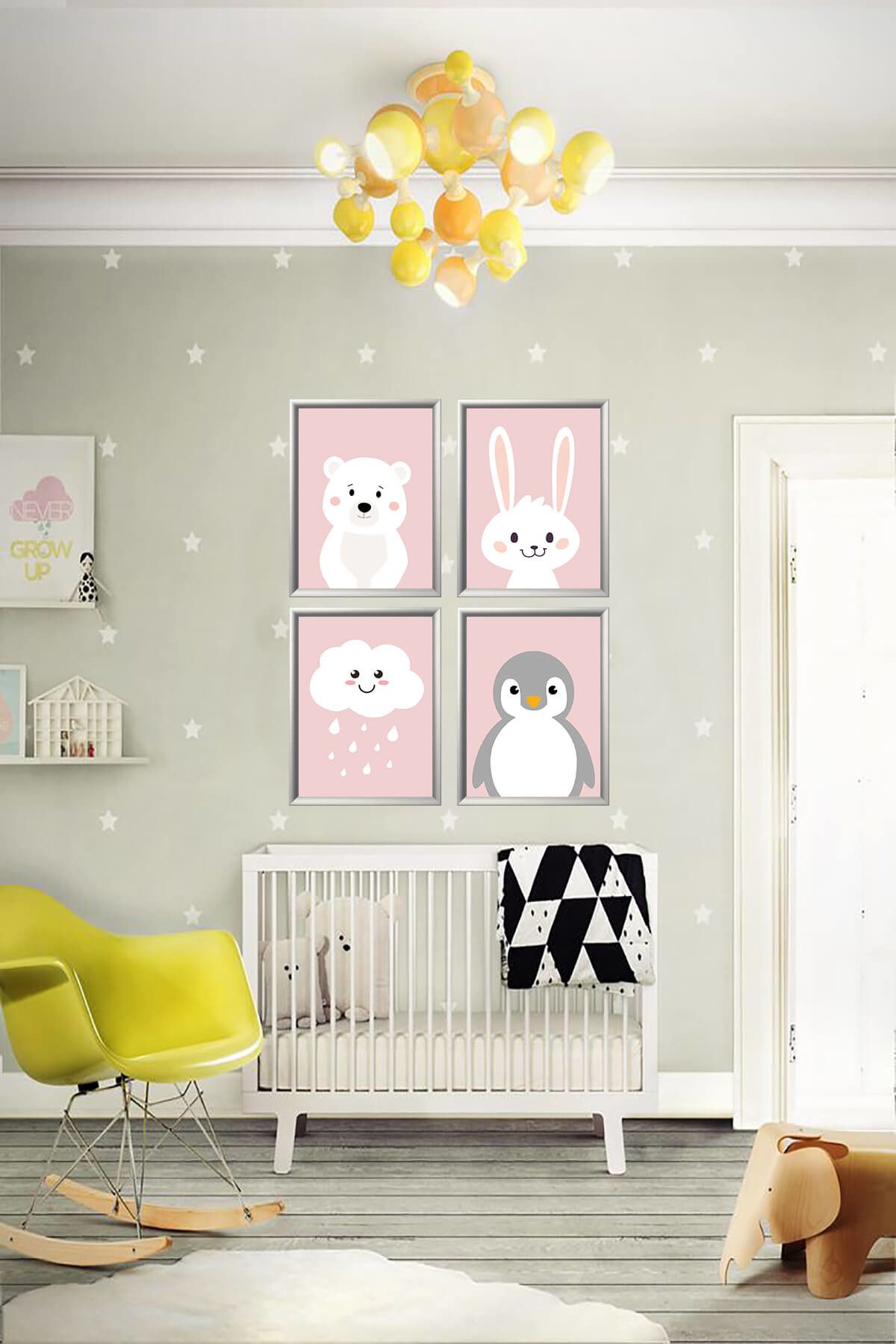vivas bebek odasi tablo seti pembe vrc111 fiyati yorumlari trendyol